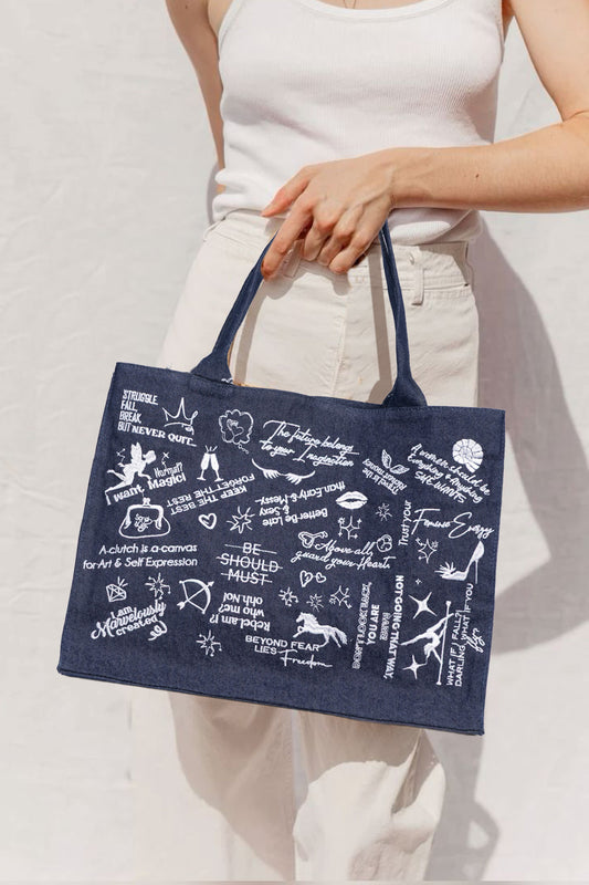 "You do You" denim tote