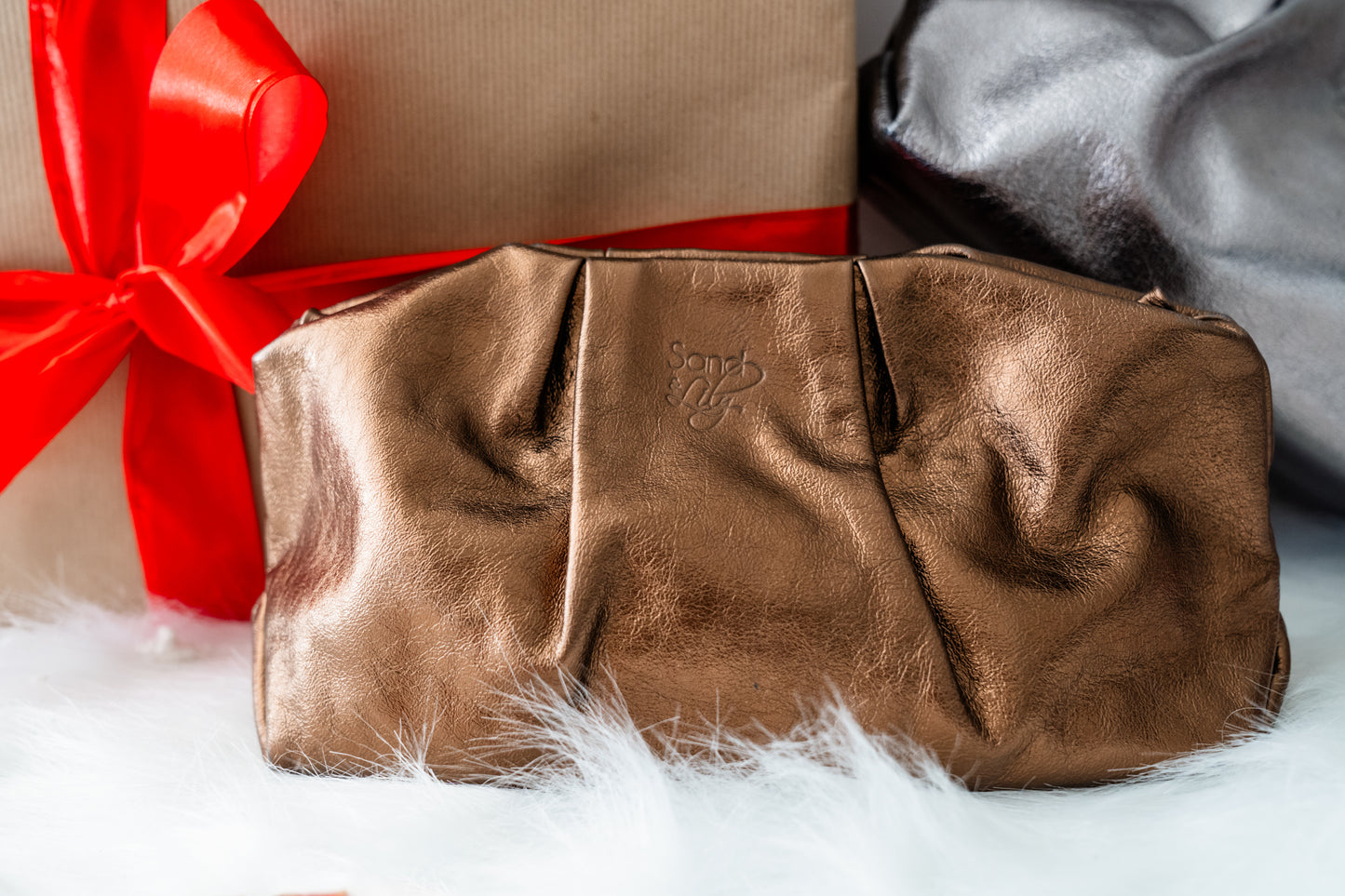 Copper Metalic Diva Clutch