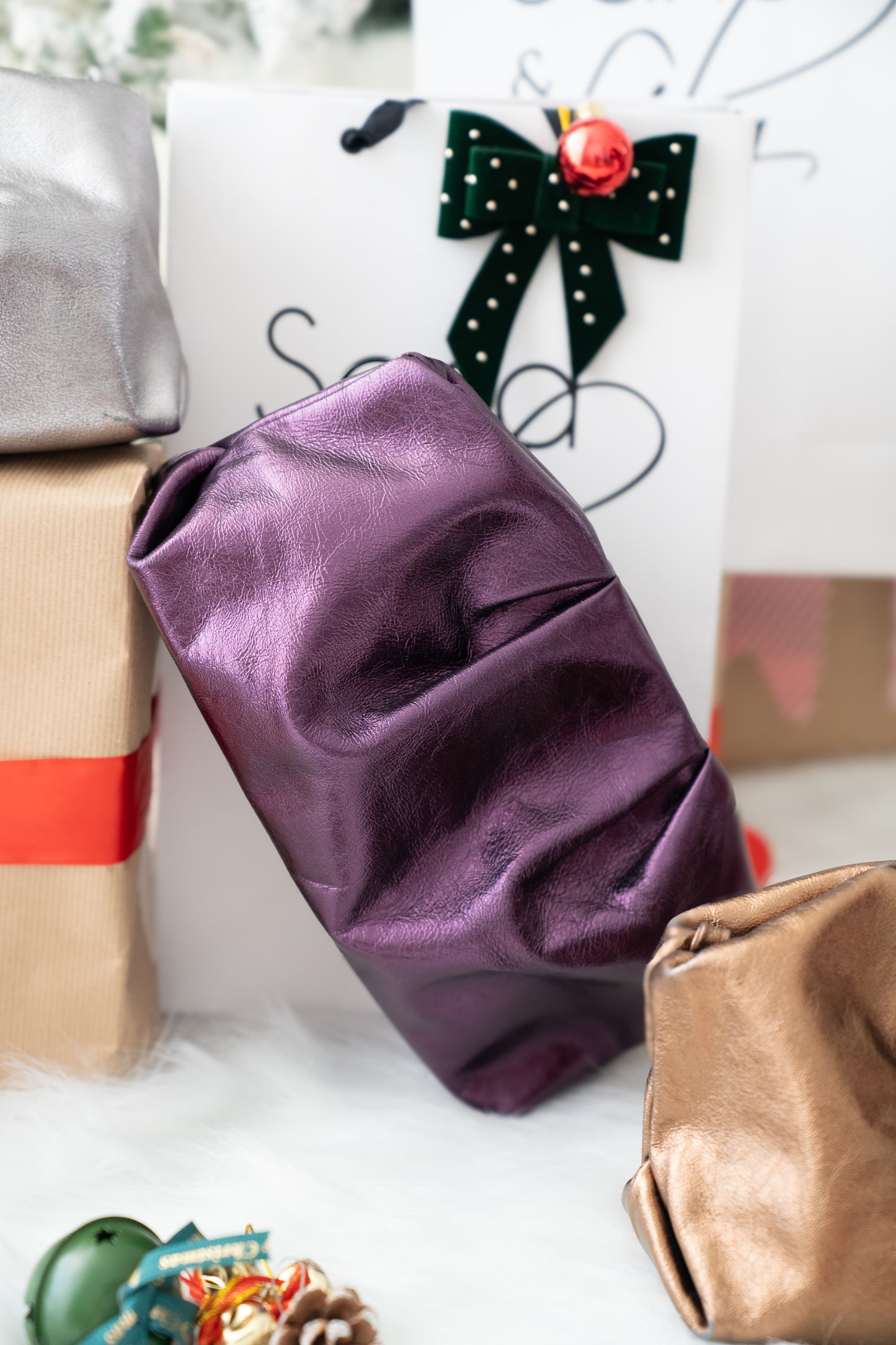 Metalic Purple Diva Clutch