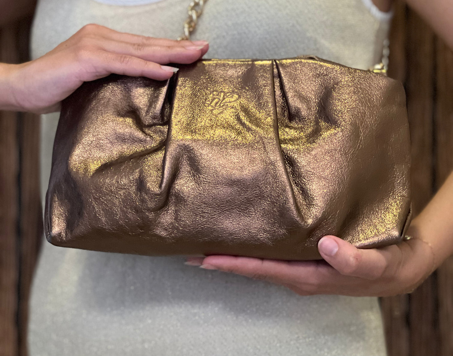 Copper Metalic Diva Clutch