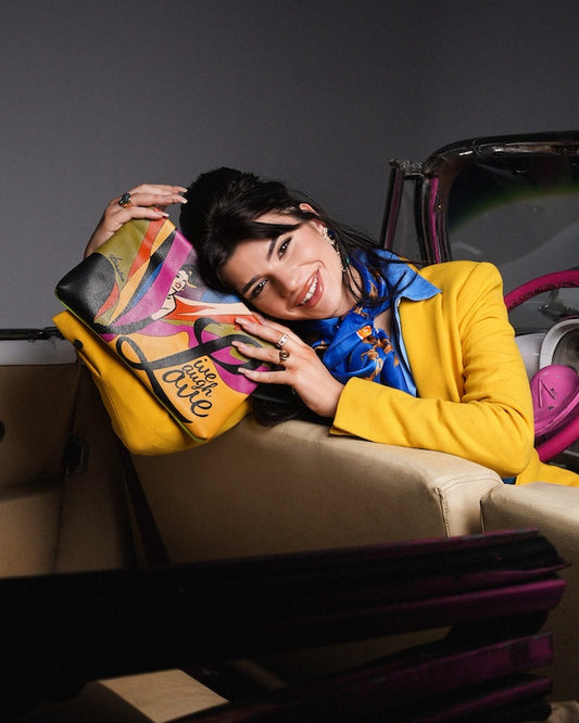 Hand Painted leather Live Laugh Life