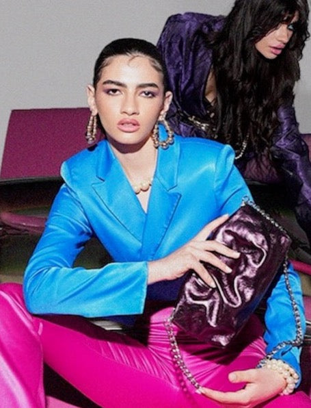 Metalic Purple Diva Clutch